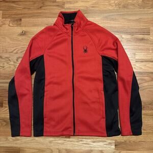 Spyder Men's Constant Full Zip Jacket Racing Red Black Size Large